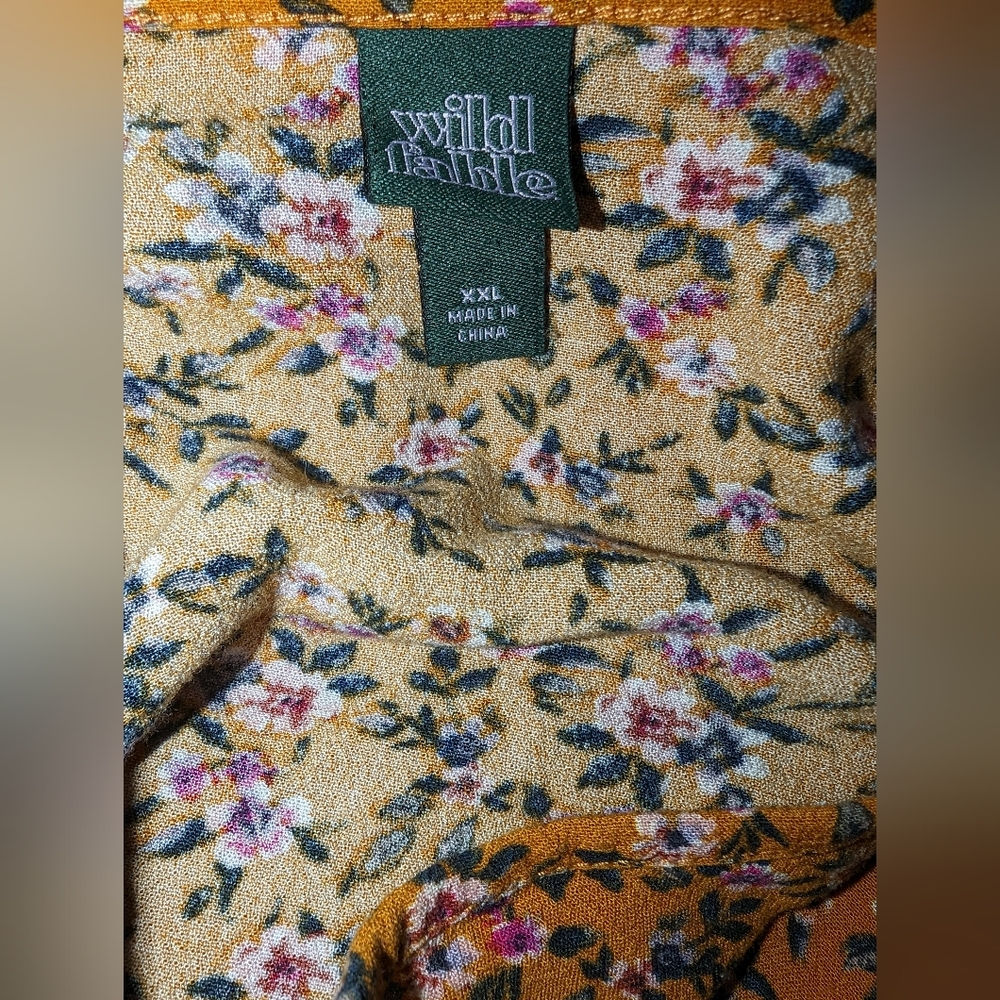 Wild Fable Floral L/S Crop Size XXL - Picture 3 of 3